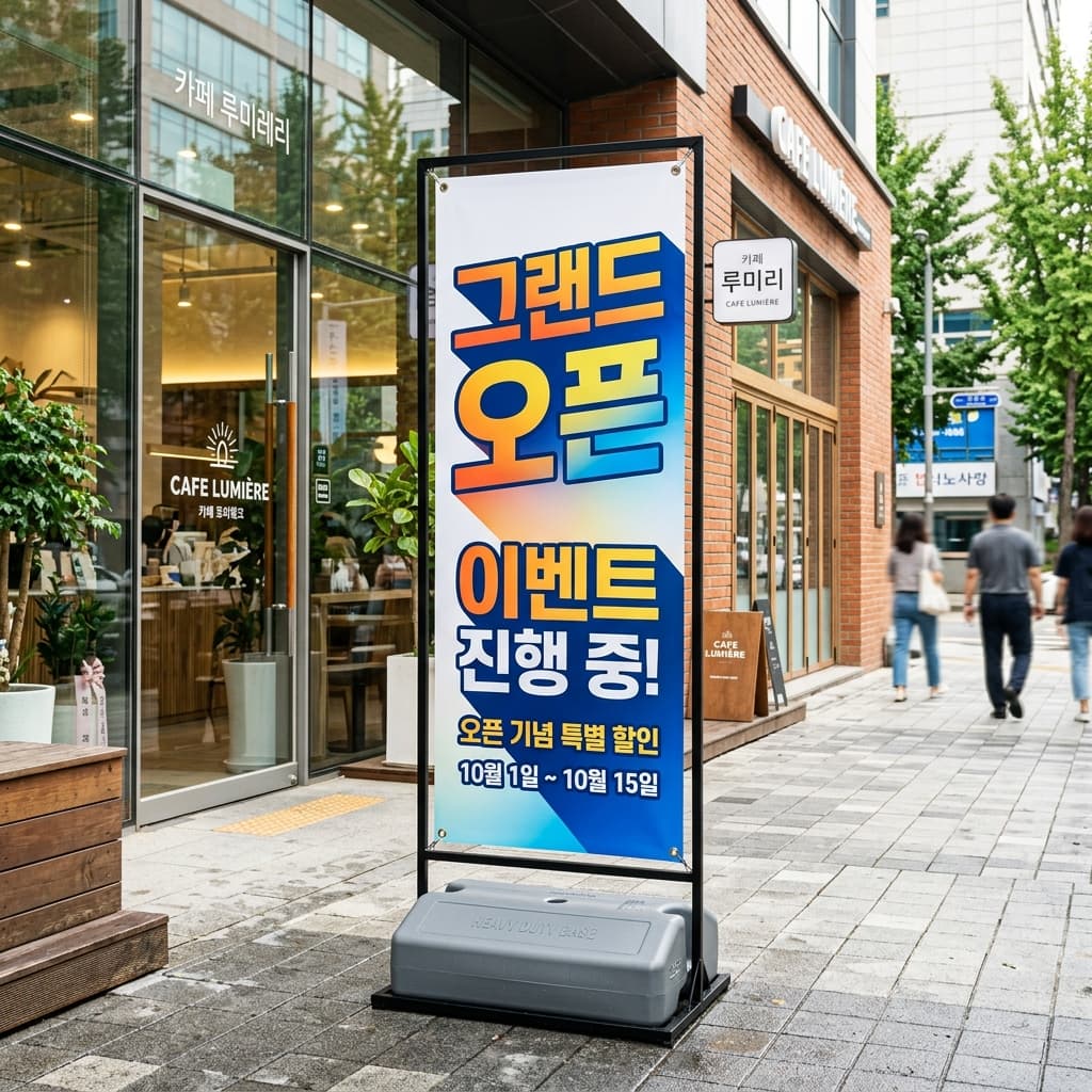 솔벤트 현수막 제작 예시 1